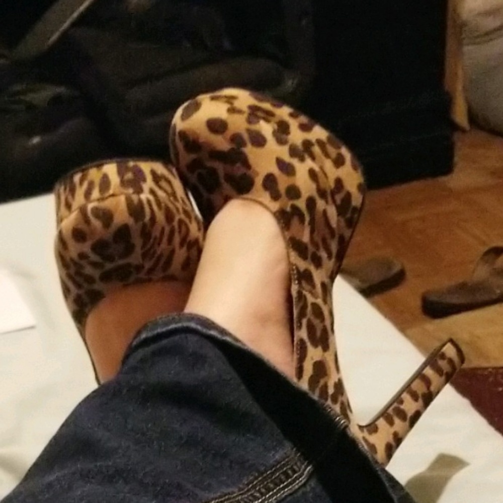 Animal print stilettos
